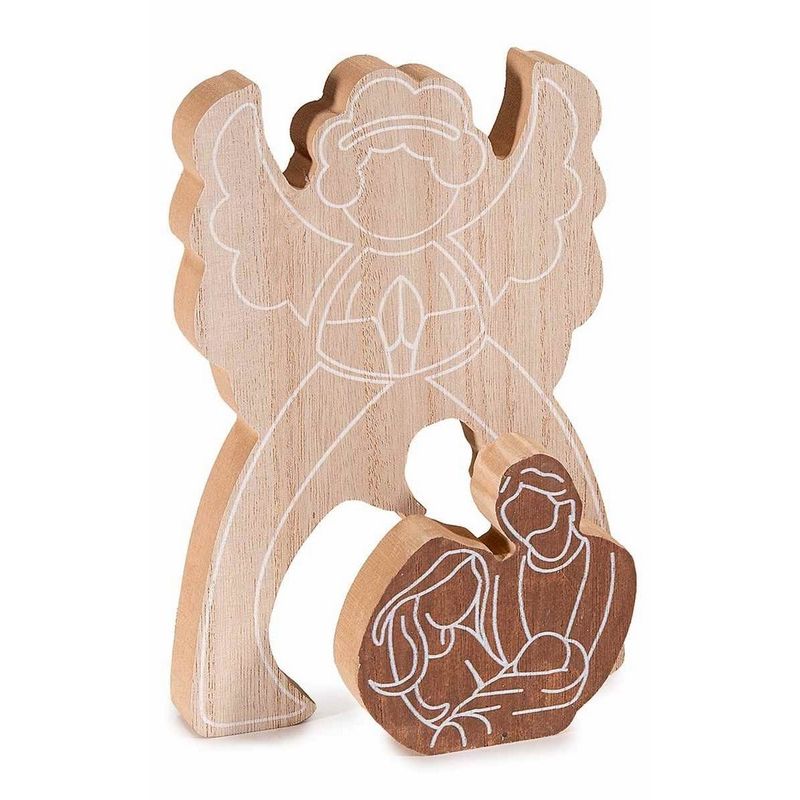 Casa si Gradina - Decoratiuni - Decoratiuni de sezon - Decoratiune Nasterea Domnului lemn natur maro 13.5x2x19 cm - Infinity.ro