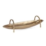 Casa si Gradina - Bucatarie si vesela - Ustensile bucatarie - Tavi servire - Tava decorativa aluminiu auriu Sagar 47,5x12x12h - Infinity.ro