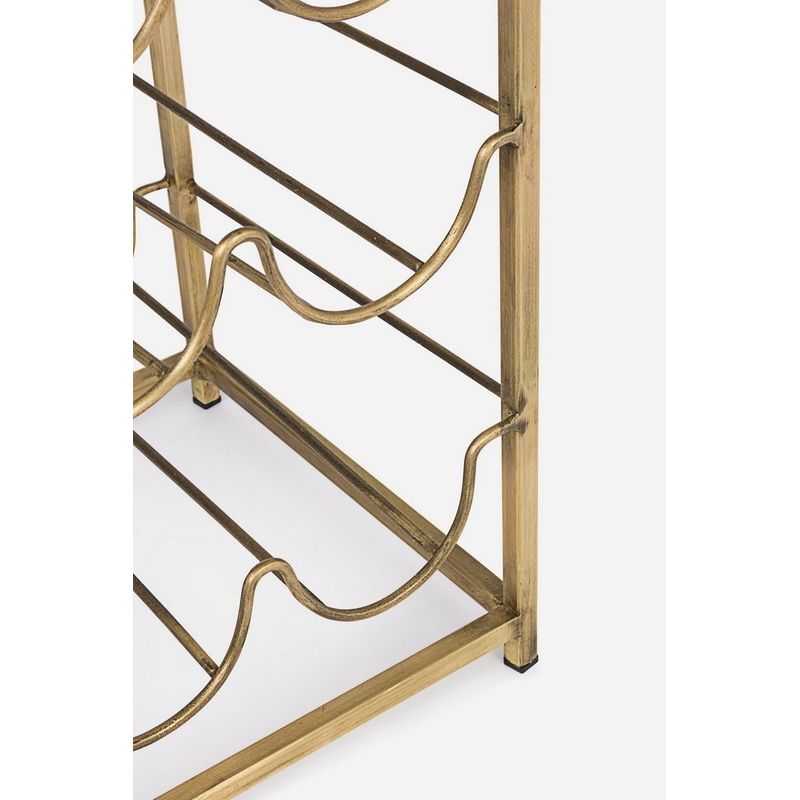 Casa si Gradina - Bucatarie si vesela - Accesorii bar - Suporturi bauturi - Suport sticle vin din fier auriu si blat marmura alba Marmol 39 cm x 29 cm x 65 h - Infinity.ro