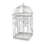 Petshop - Accesorii petshop - Culcusuri si custi - Tarcuri si colivii - Colivie metal crem suspendabila patrata romantic 15x15x30H - Infinity.ro