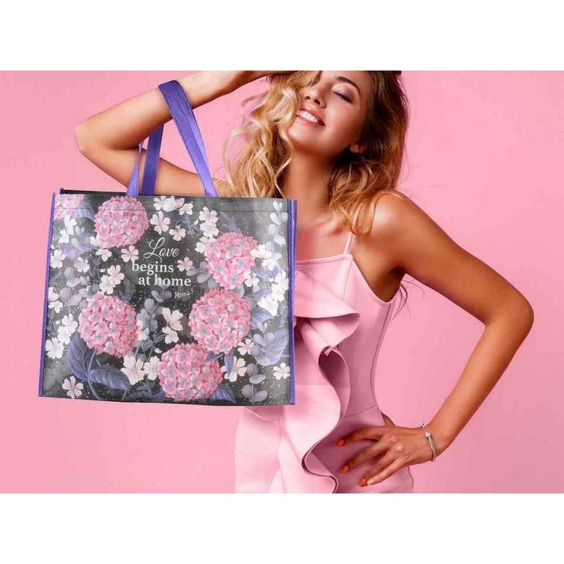 Fashion, accesorii si bijuterii - Femei - Accesorii femei - Genti si rucsacuri femei - Sacosa cumparaturi poliester multicolor decor Floral II 45x12x55H - Infinity.ro