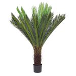Casa si Gradina - Decoratiuni - Obiecte decorative - Plante artificiale - Palmier artificial Cycas cu 28 frunze in ghiveci 120 h - Infinity.ro