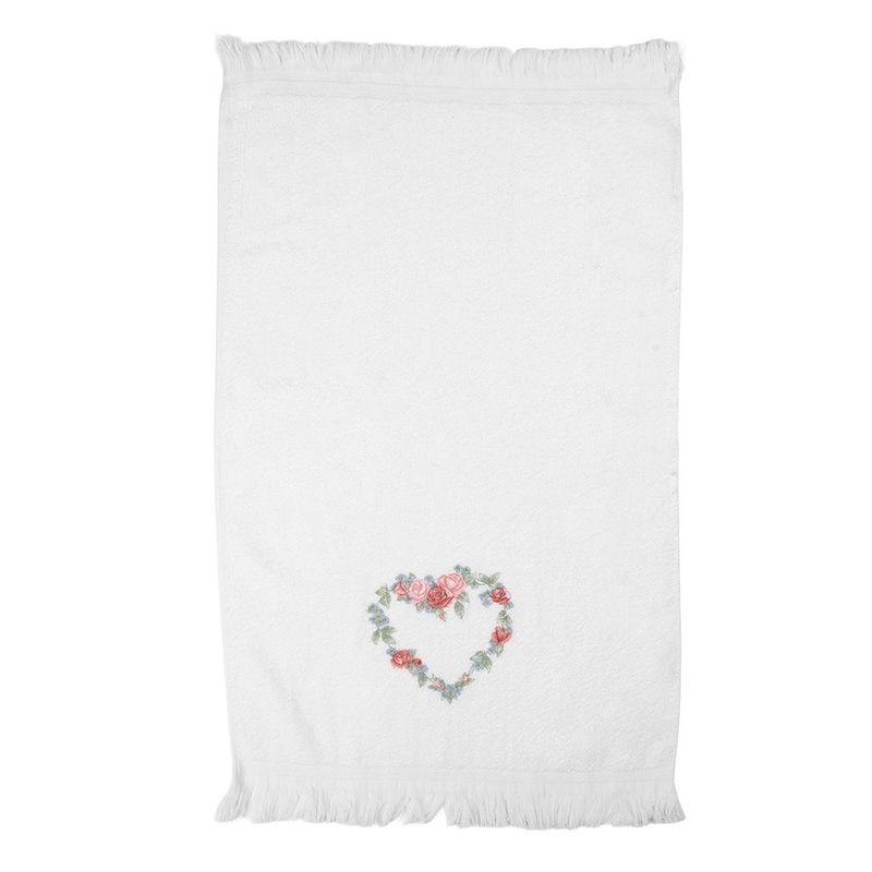 Casa si Gradina - Textile si covoare - Textile baie - Prosoape - Prosop maini si fata bumbac multicolor Inimioara 40x66 cm - Infinity.ro