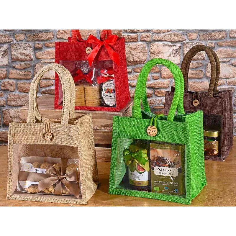Market - Cadouri - Pungi cadou si accesorii - Sacosa pentru cadouri iuta verde 21x15.5x34 cm - Infinity.ro
