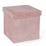 Casa si Gradina - Mobilier - Scaune si fotolii - Tabureti - Taburet catifea roz Sedona 38x38x38 cm - Infinity.ro