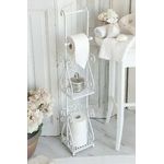 Casa si Gradina - Sanitare - Suporturi si accesorii baie - Suporturi baie - Suport hartie igienica White Metal 17 x 17 x 97 cm, Yankee Land - Infinity.ro