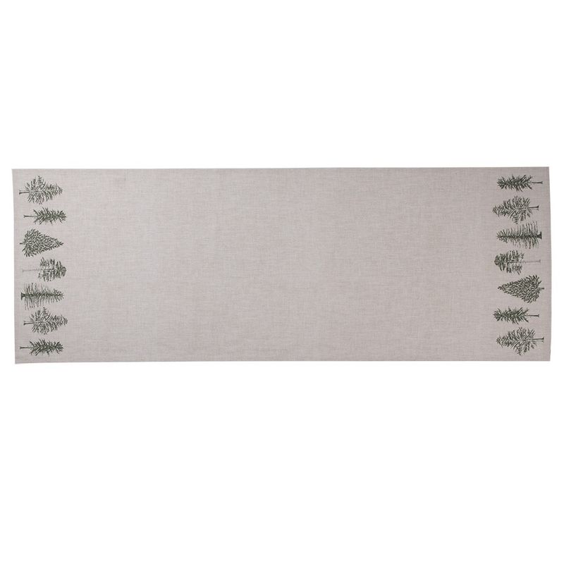 Casa si Gradina - Textile si covoare - Textile bucatarie - Servete si naproane - Traversa masa bumbac bej verde Brazi 50x140 cm - Infinity.ro