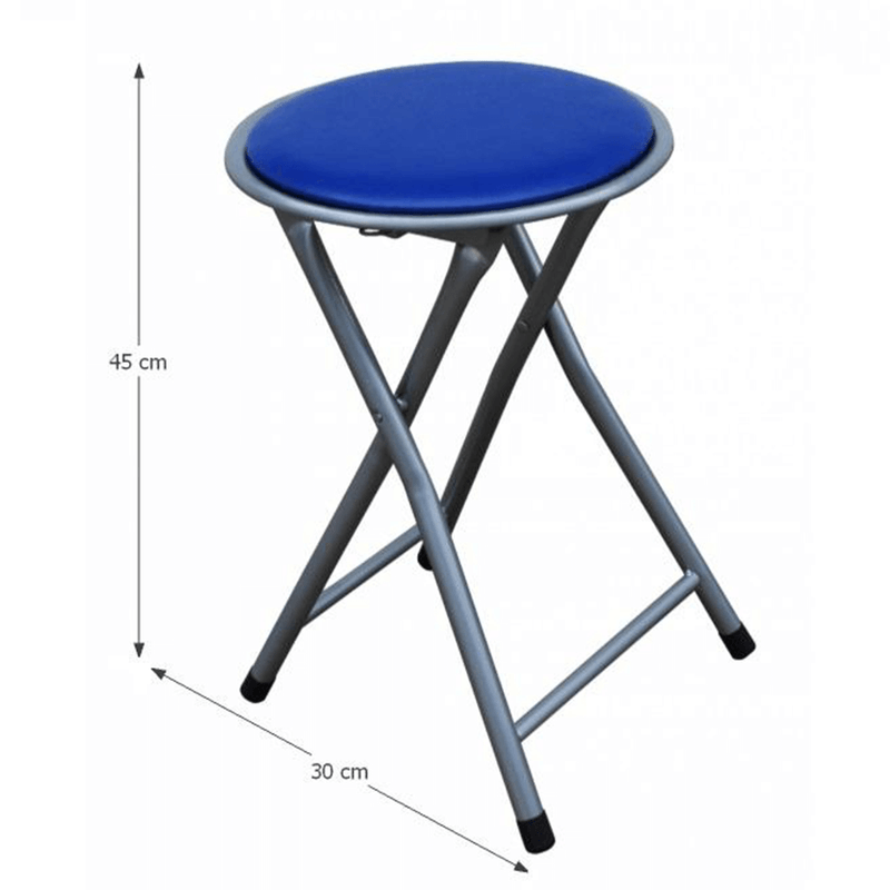 Casa si Gradina - Mobilier - Scaune si fotolii - Tabureti - Taburet pliabil albastru argintiu Irma 30x45 - Infinity.ro
