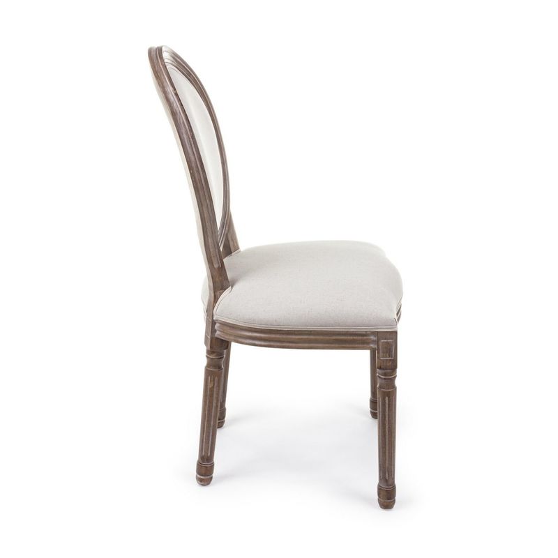 Casa si Gradina - Mobilier - Scaune si fotolii - Scaune - Scaun cu spatar din lemn si tapiterie bumbac Mathilde 48 cm x 46 cm x 96 h x 48 h - Infinity.ro