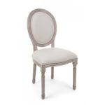 Casa si Gradina - Mobilier - Scaune si fotolii - Scaune - Scaun cu spatar din lemn si tapiterie bumbac Mathilde 48 cm x 46 cm x 96 h x 48 h - Infinity.ro