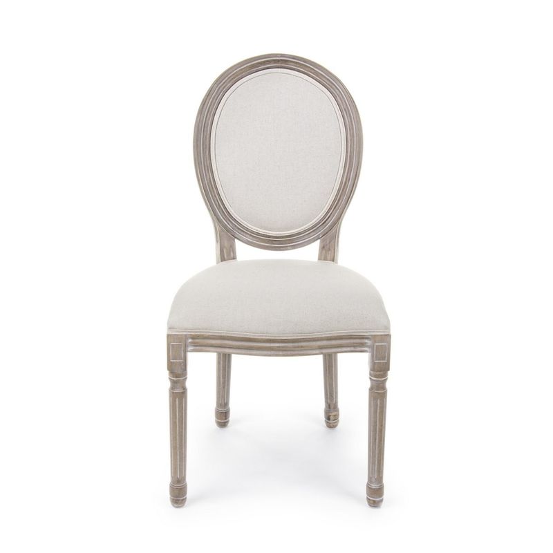 Casa si Gradina - Mobilier - Scaune si fotolii - Scaune - Scaun cu spatar din lemn si tapiterie bumbac Mathilde 48 cm x 46 cm x 96 h x 48 h - Infinity.ro