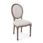 Casa si Gradina - Mobilier - Scaune si fotolii - Scaune - Scaun cu spatar din lemn si tapiterie bumbac Mathilde 48 cm x 46 cm x 96 h x 48 h - Infinity.ro