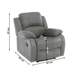 Casa si Gradina - Mobilier - Scaune si fotolii - Fotolii - Fotoliu recliner tapiterie textil gri Askoy 87x92x97 cm - Infinity.ro