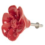 Casa si Gradina - Mobilier - Feronerie si accesorii mobila - Buton mobilier ceramica rosie 4 cm - Infinity.ro