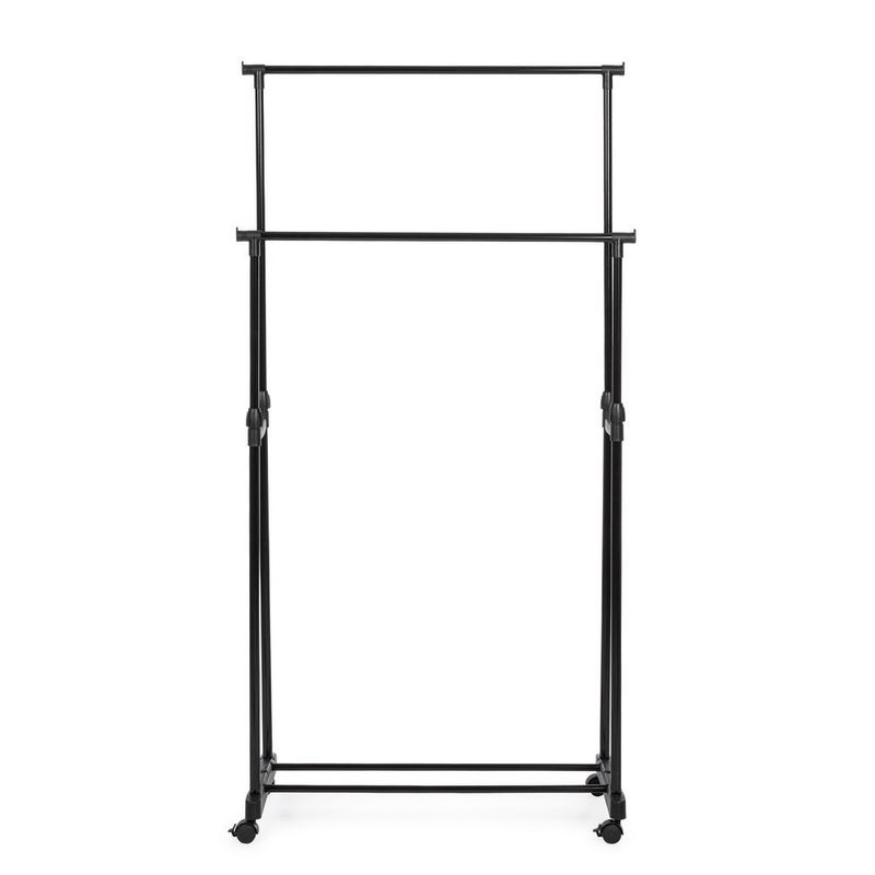Casa si Gradina - Mobilier - Organizare si depozitare - Umerase si valeti - Suport haine otel negru Roald 80x42x90x160h - Infinity.ro