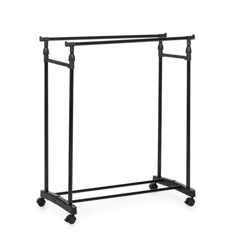 Casa si Gradina - Mobilier - Organizare si depozitare - Umerase si valeti - Suport haine otel negru Roald 80x42x90x160h - Infinity.ro