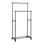 Casa si Gradina - Mobilier - Organizare si depozitare - Umerase si valeti - Suport haine otel negru Roald 80x42x90x160h - Infinity.ro