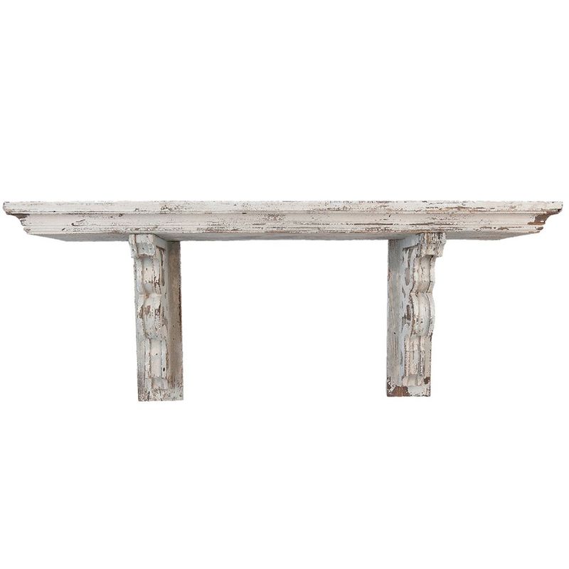 Casa si Gradina - Mobilier - Biblioteci si rafturi - Etajere - Etajera lemn alb antichizat 100x23x41 cm - Infinity.ro