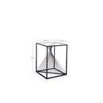 Casa si Gradina - Mobilier - Mese si birouri - Masute de cafea - Masuta de cafea din fier negru cu blat din sticla Espiral 41 cm x 41 cm x 56 h - Infinity.ro