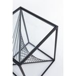 Casa si Gradina - Mobilier - Mese si birouri - Masute de cafea - Masuta de cafea din fier negru cu blat din sticla Espiral 41 cm x 41 cm x 56 h - Infinity.ro
