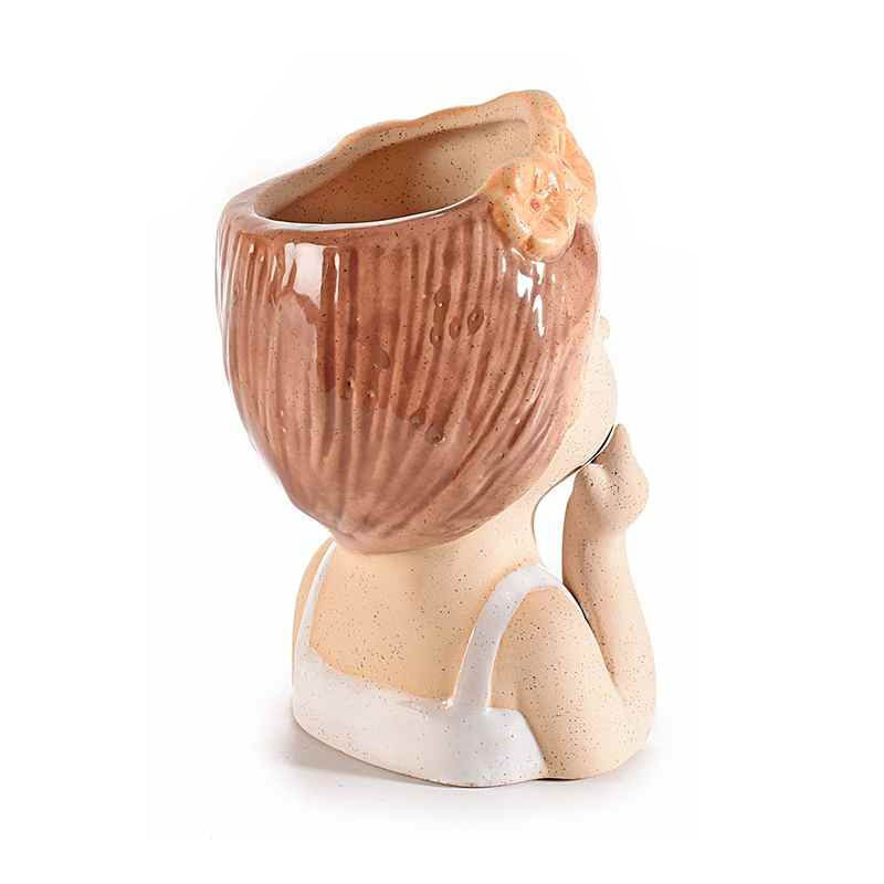 Casa si Gradina - Decoratiuni - Obiecte decorative - Vaze si boluri decorative - Vaza flori polirasina multicolora Fetita III 8,5 x 8 x 13 H - Infinity.ro