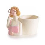 Casa si Gradina - Gradinarit si plante - Plante si ghivece - Ghivece si suporturi - Ghiveci flori ceramica multicolora Women 12x7.5x11 cm - Infinity.ro