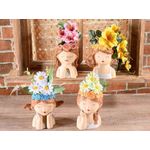 Casa si Gradina - Decoratiuni - Obiecte decorative - Vaze si boluri decorative - Vaza flori polirasina multicolora Fetita III 8,5 x 8 x 13 H - Infinity.ro
