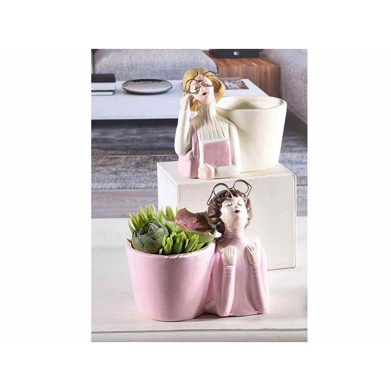 Casa si Gradina - Gradinarit si plante - Plante si ghivece - Ghivece si suporturi - Ghiveci flori ceramica Women 12x7.5x11 cm - Infinity.ro
