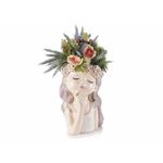Casa si Gradina - Decoratiuni - Obiecte decorative - Vaze si boluri decorative - Vaza flori polirasina multicolora Fetita 17,5 x 18 x 26 H - Infinity.ro