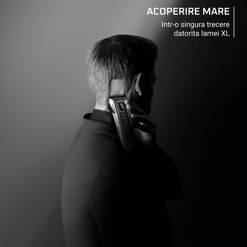 Ingrijire personala si Cosmetice - Aparate si accesorii ingrijire personala - Aparate de ras si tuns - Aparate de tuns - Aparat de tuns Rowenta x Karl Lagerfeld Barber Experience TN155LE0, 6500 rpm, autonomie 150 min, 6 piepteni ficsi, 6 - Infinity.ro