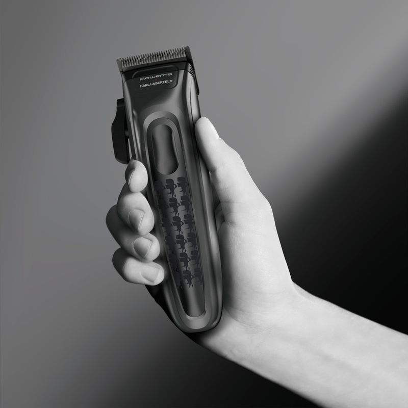 Ingrijire personala si Cosmetice - Aparate si accesorii ingrijire personala - Aparate de ras si tuns - Aparate de tuns - Aparat de tuns Rowenta x Karl Lagerfeld Barber Experience TN155LE0, 6500 rpm, autonomie 150 min, 6 piepteni ficsi, 6 - Infinity.ro