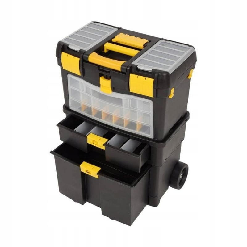 Casa si Gradina - Constructii - Depozitare, transport si protectie - Organizatoare si cutii scule - Carucior de scule cu 3 compartimente si organizer KraftDele KD1075, mobil pentru atelier, garaj si interventii rapide - Infinity.ro
