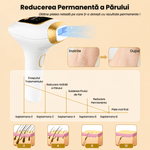 Ingrijire personala si Cosmetice - Aparate si accesorii ingrijire personala - Epilatoare si accesorii - Epilatoare - Epilator IPL, 9 Niveluri, Moduri HR/SC/RA,Capete Magnetice,Tehnologie de Racire,999.999 Impulsuri,Epilare Fara Durere - Infinity.ro