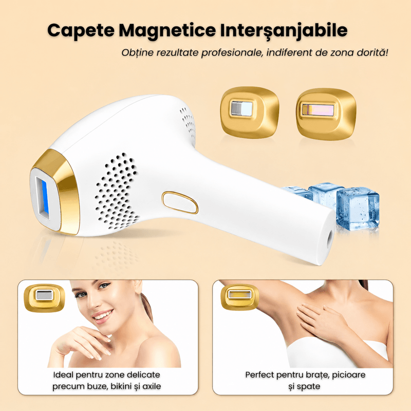 Ingrijire personala si Cosmetice - Aparate si accesorii ingrijire personala - Epilatoare si accesorii - Epilatoare - Epilator IPL, 9 Niveluri, Moduri HR/SC/RA,Capete Magnetice,Tehnologie de Racire,999.999 Impulsuri,Epilare Fara Durere - Infinity.ro
