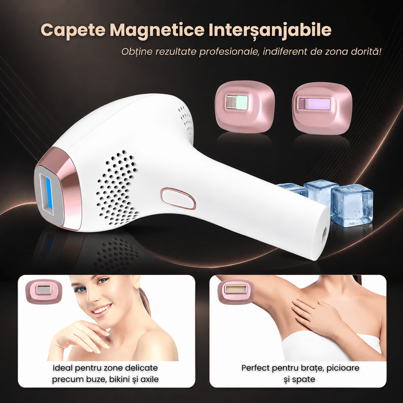 Ingrijire personala si Cosmetice - Aparate si accesorii ingrijire personala - Epilatoare si accesorii - Epilatoare - Epilator IPL , 9 Niveluri ,Moduri HR/SC/RA,Capete Magnetice,Tehnologie de Racire ,999.999 Impulsuri,Epilare Fara Durere - Infinity.ro
