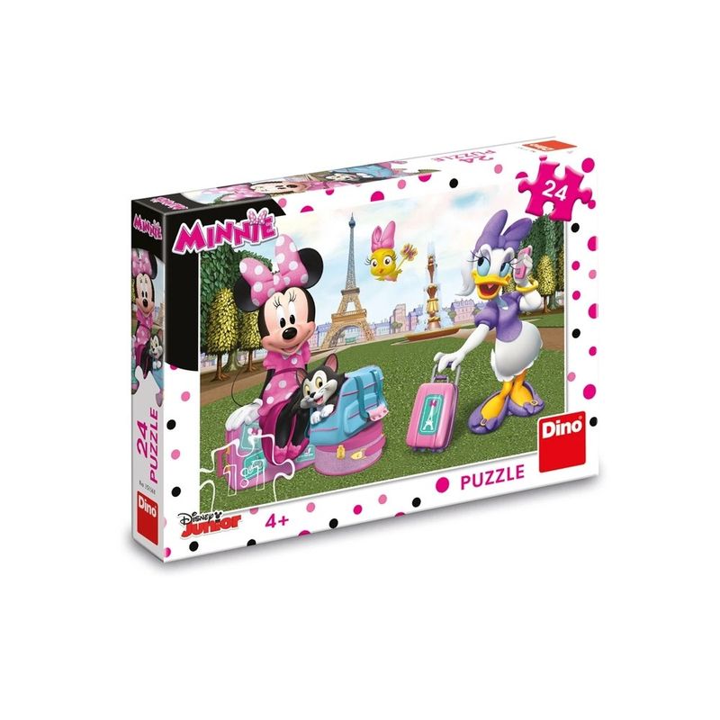 Jucarii, Copii si Bebe - Jucarii si jocuri - Jocuri si puzzle - Puzzle - Puzzle Copii Minnie in Paris DINO TOYS, 24 Piese Mari din Carton Rezistent, Stimuleaza Concentrarea si Coordonarea - Infinity.ro