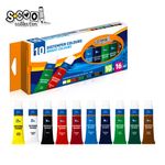 Carti si Birotica - Rechizite - Pictura si desen - Acuarele si culori - Set 10 Culori Vopsea Tempera S-COOL, Tuburi 16 ml, Pigmenti Intensi cu Acoperire Mare, Solubile in Apa si Uscare Rapida - Infinity.ro