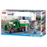 Jucarii, Copii si Bebe - Jucarii si jocuri - Seturi de constructie si cuburi - Seturi de constructie - Set de Constructie Sluban Town Cisterna, 267 Piese, Camion Cisterna, Statie de Alimentare si 2 Figurine Muncitori Mobile - Infinity.ro