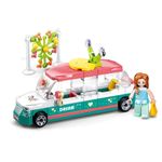 Jucarii, Copii si Bebe - Jucarii si jocuri - Seturi de constructie si cuburi - Seturi de constructie - Set de Constructie Sluban Girl's Dream Limuzina, 117 Piese, Vehicul Eleganta de 14 cm si Figurina Mobila - Infinity.ro