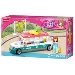 Jucarii, Copii si Bebe - Jucarii si jocuri - Seturi de constructie si cuburi - Seturi de constructie - Set de Constructie Sluban Girl's Dream Limuzina, 117 Piese, Vehicul Eleganta de 14 cm si Figurina Mobila - Infinity.ro