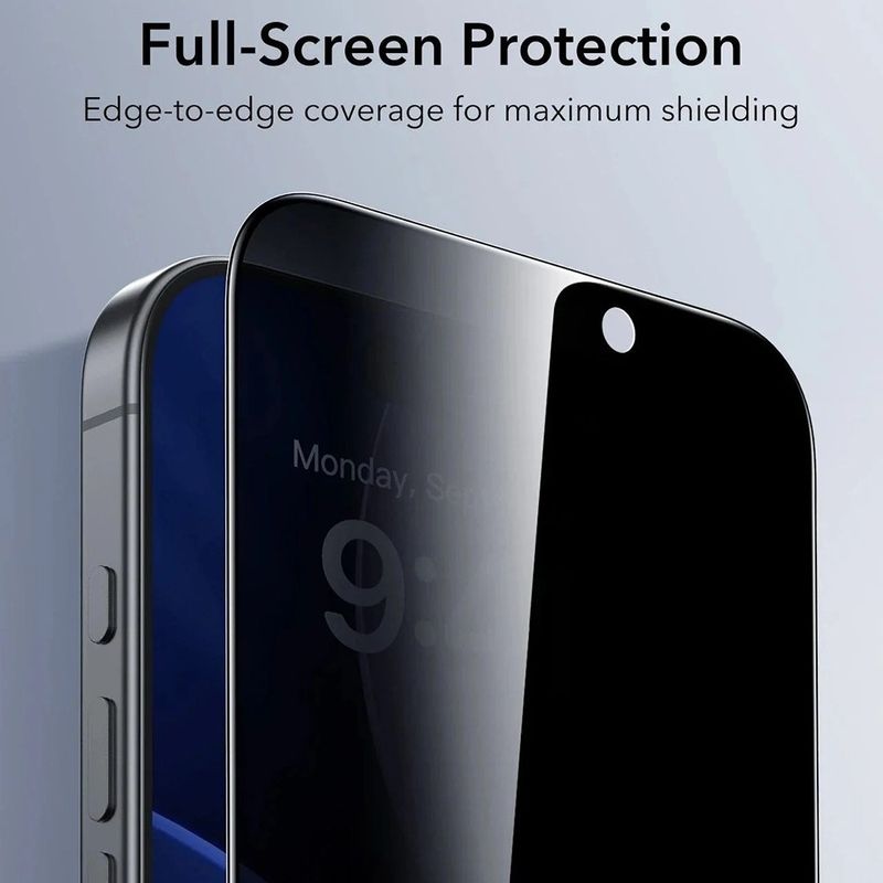 Laptop, Telefoane si Tablete - Telefoane mobile si accesorii - Accesorii Telefoane - Folii protectie telefoane - Folie pentru iPhone 17 Pro (set 3) - ESR Privacy Tempered Glass UltraFit - Black - Infinity.ro
