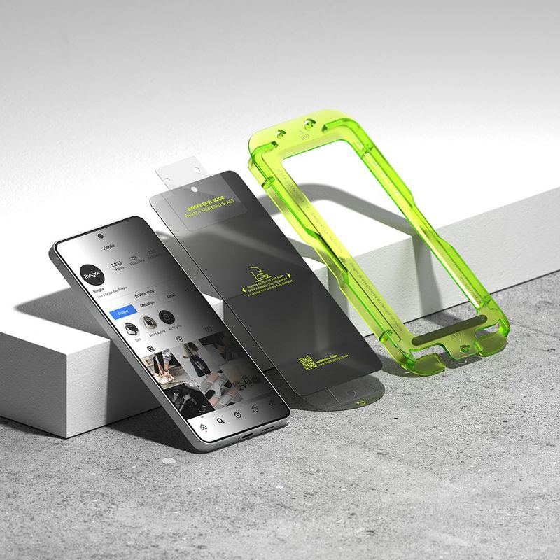 Laptop, Telefoane si Tablete - Telefoane mobile si accesorii - Accesorii Telefoane - Folii protectie telefoane - Folie pentru Samsung Galaxy S26 Plus (set 2) - Ringke Easy Slide Tempered Glass - Privacy - Infinity.ro