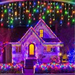 Casa si Gradina - Decoratiuni - Decoratiuni de sezon - Instalatie luminoasa de Craciun tip Perdea Franjurata, 12 m x 0.7 m, 300 leduri mici, Multicolor - Infinity.ro