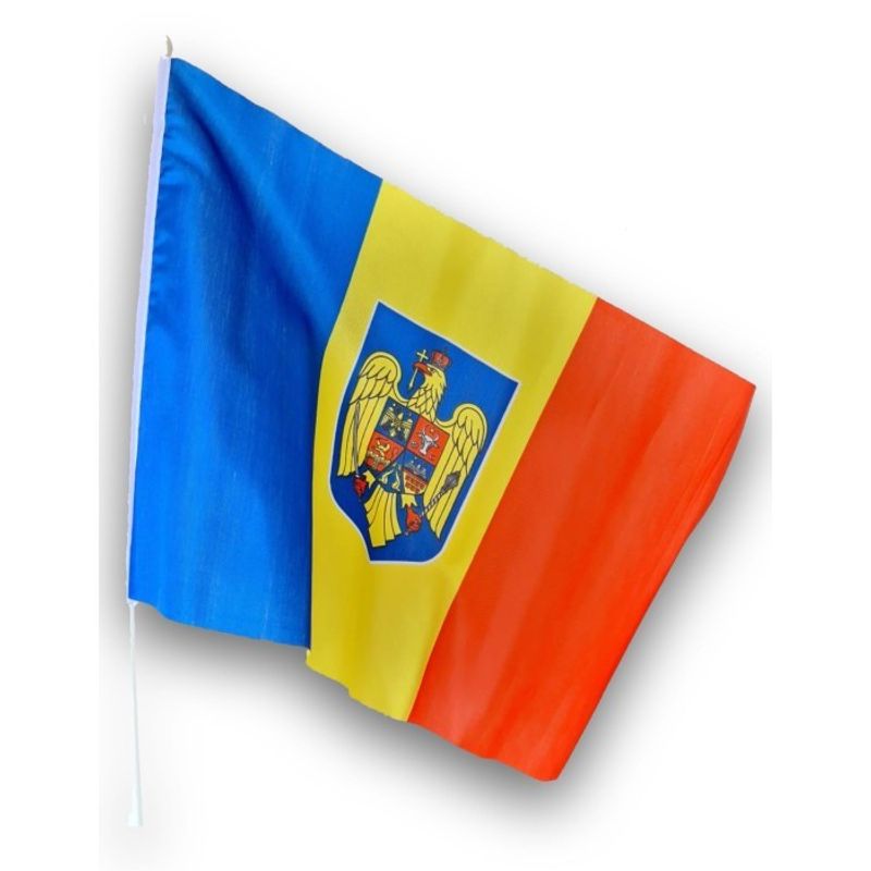 Sport si Outdoor - Sporturi de echipa - Fotbal - Fan shop fotbal - Set 120 Steaguri auto Romania cu stema si suport de prins pe geamul masinii - Infinity.ro