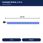 Casa si Gradina - Decoratiuni - Decoratiuni de sezon - Instalatie de Craciun decorativa, Lungime 2,4 m cu 8 Braduti, Albastru - Infinity.ro