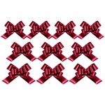 Market - Cadouri - Pungi cadou si accesorii - Set 10 funde decorative, burgundi, autoformabile pentru cadouri, metalizate, 50 x 3 cm, Brizzolari - Infinity.ro