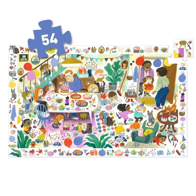 Jucarii, Copii si Bebe - Jucarii si jocuri - Jocuri si puzzle - Puzzle - Puzzle Observatie Petrecerea , Djeco - Infinity.ro