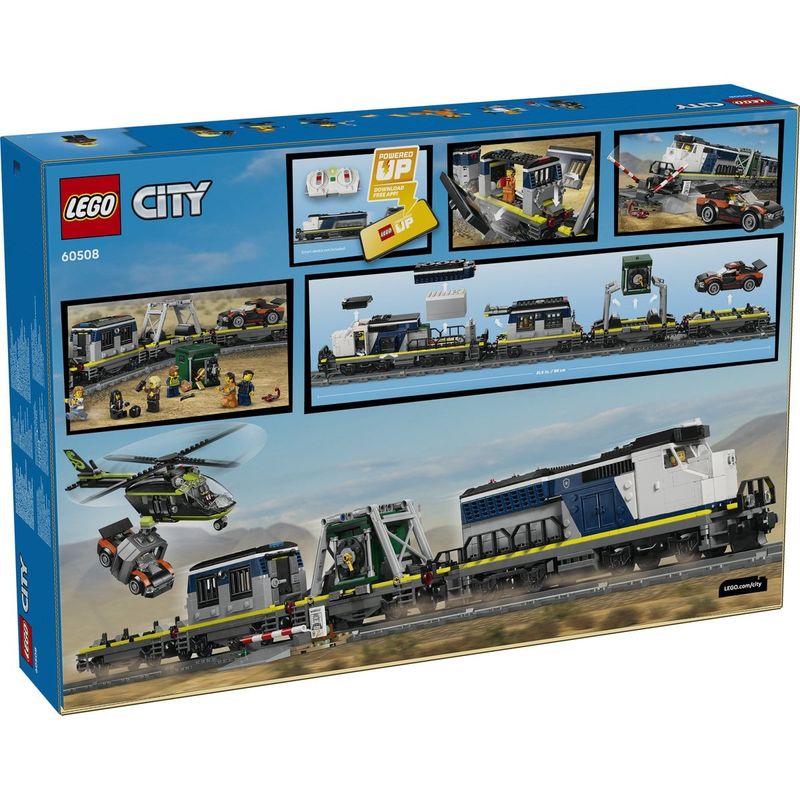 Jucarii, Copii si Bebe - Jucarii si jocuri - Seturi de constructie si cuburi - Seturi de constructie - LEGO City Jaf in Trenul Politiei 60508 Set Tren Electric 1313 Piese - Infinity.ro