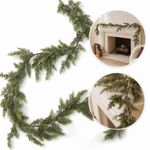 Casa si Gradina - Decoratiuni - Decoratiuni de sezon - Ghirlanda decorativa, de Craciun, crengute de conifer artificial cu aspect natural, verde, 270 cm, WSN33 - Infinity.ro