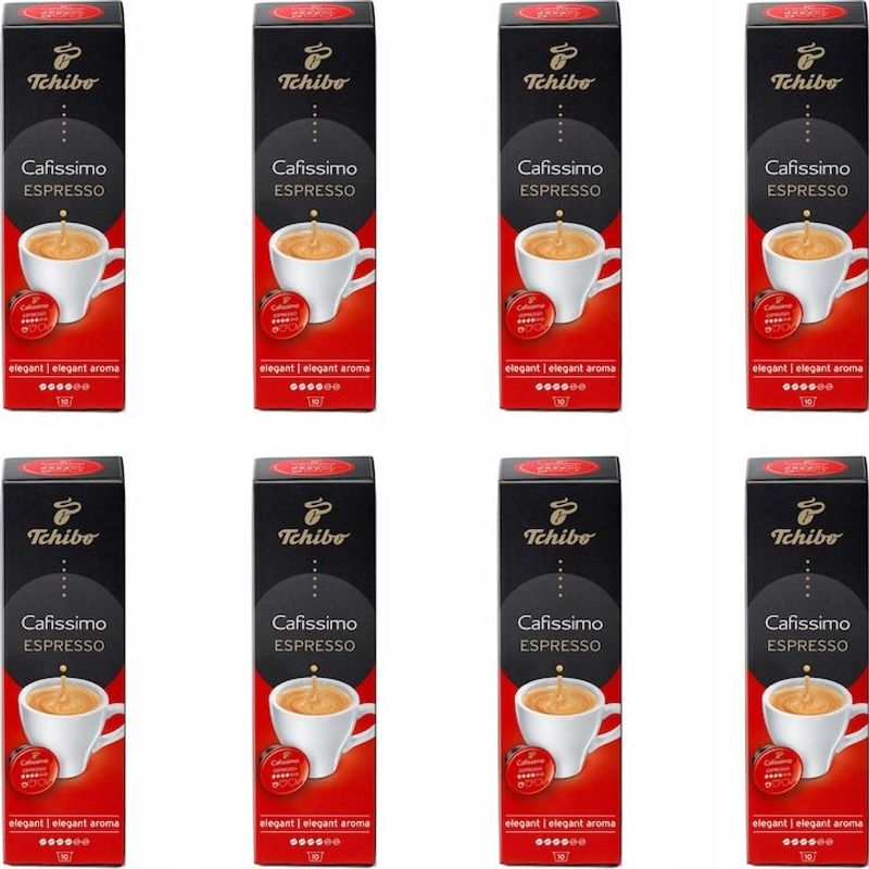 Market - Cafea si ceaiuri - Cafea - Capsule si paduri cafea - Capsule cafea Tchibo Cafissimo Espresso Elegant Aroma, intensitate 4/6, 80 buc., 560 g - Infinity.ro